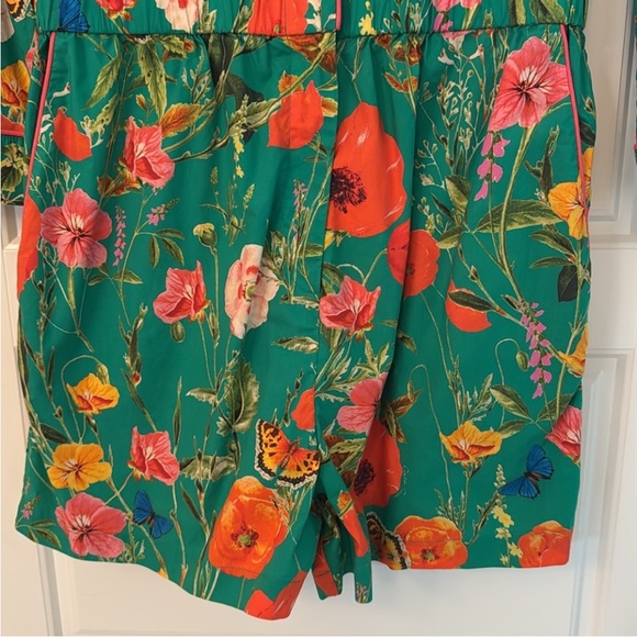 Cara Cara Garden Green Madison Tie Romper, Size S - Picture 6 of 10